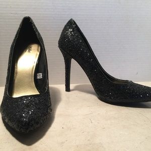 Mossimo Black Glitter Heels